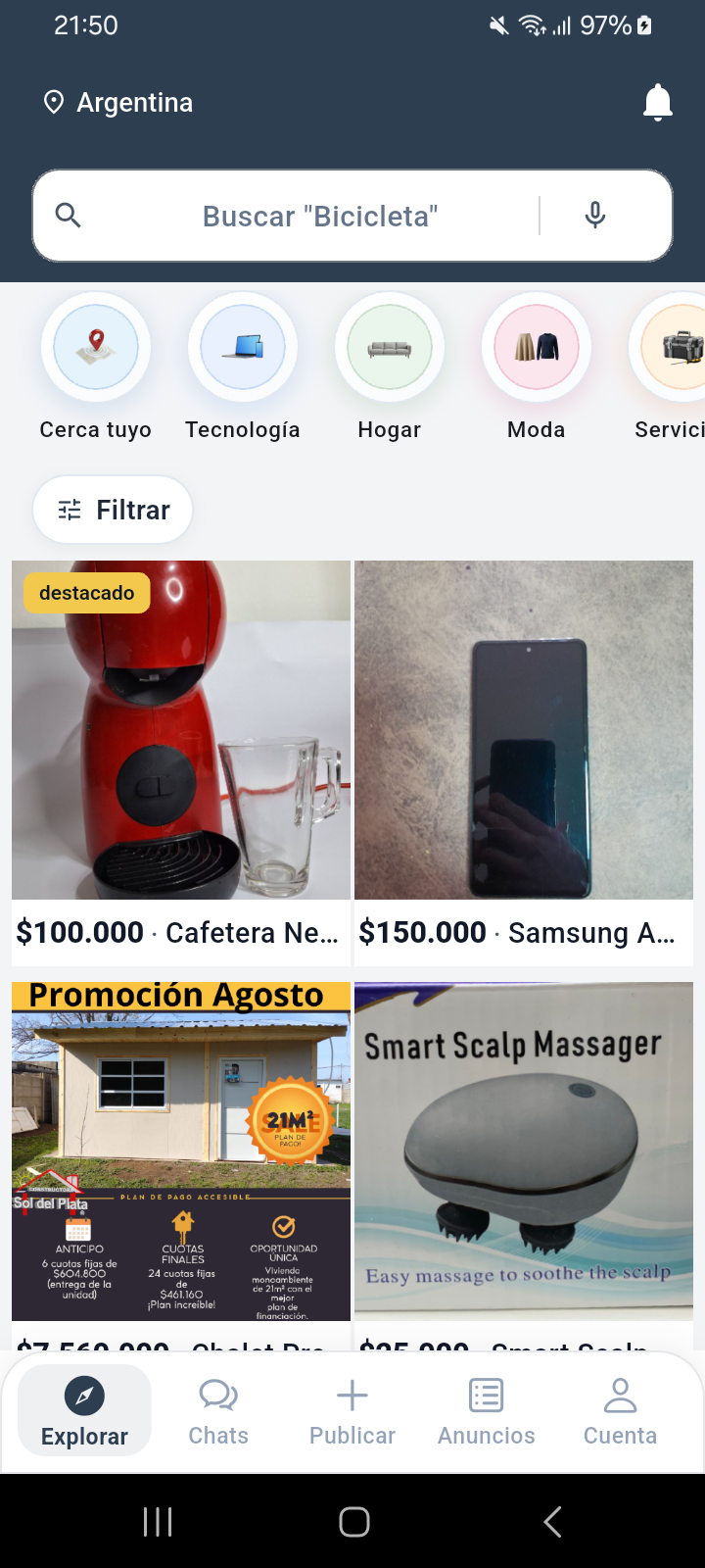 Explorar productos cerca tuyo